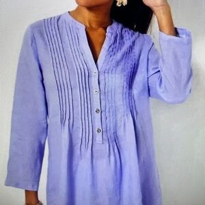 NWT Lilly Pulitzer Sarasota Linen Tunic Top Lilly's Lilac XS